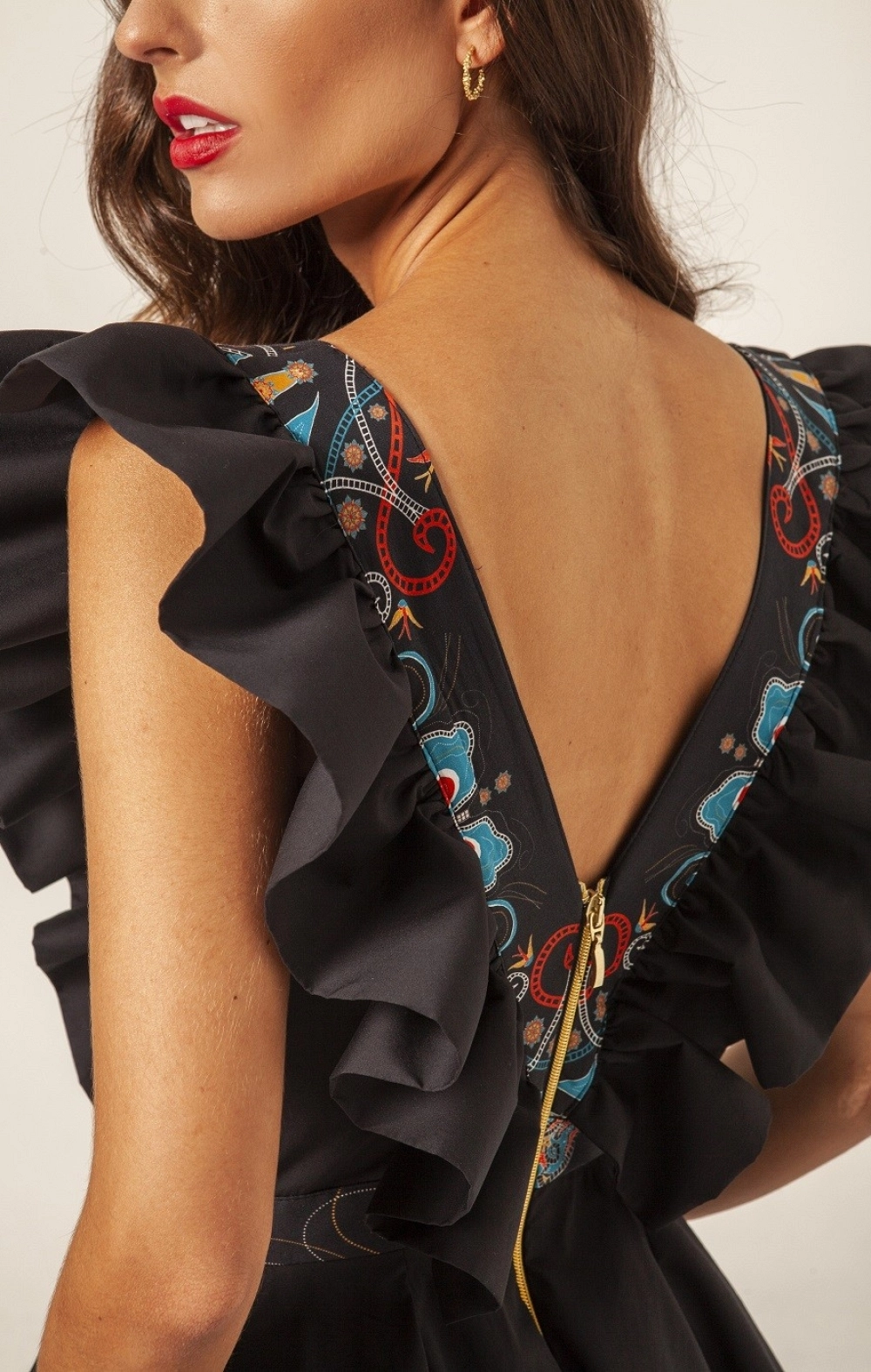 VESTIDO CORTO VOLANTES MARIPOSA MASAVI