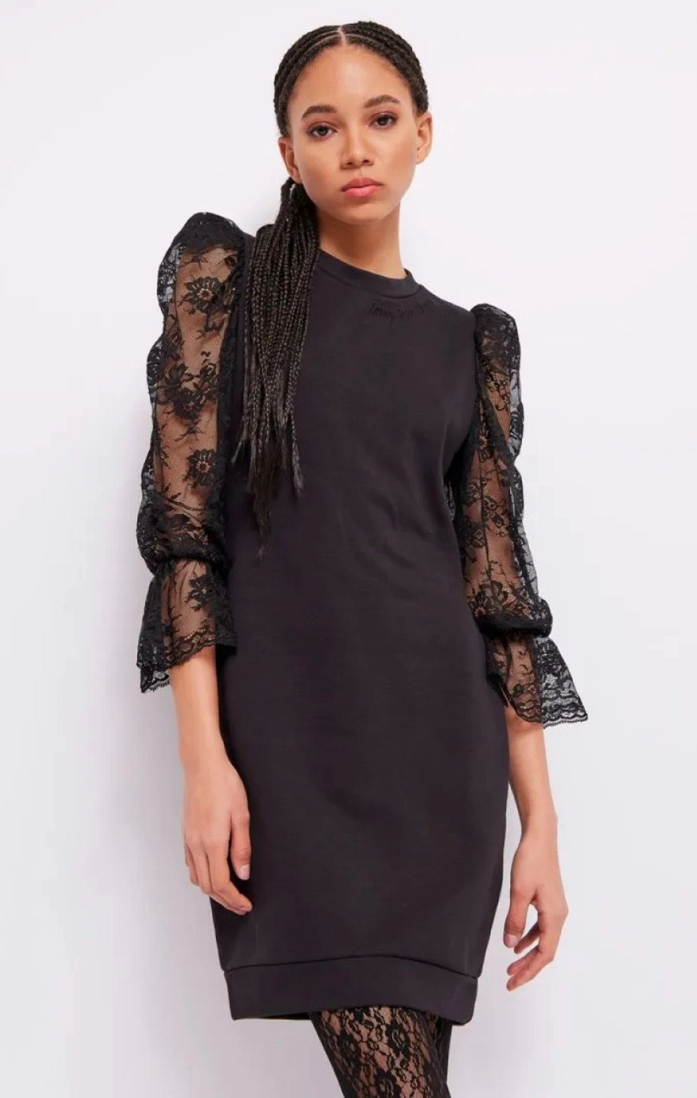 VESTIDO FELPA MANGAS GUIPUR