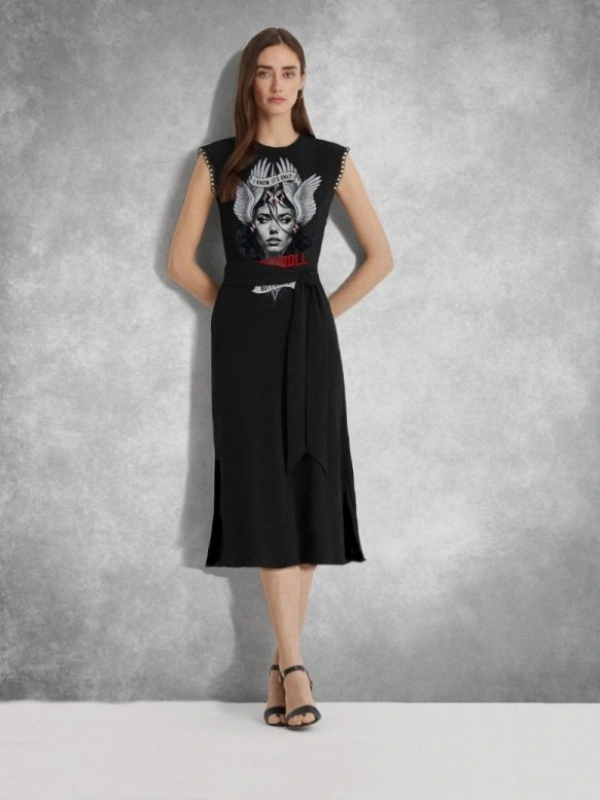 VESTIDO MIDI LIKE SIN  MANGAS