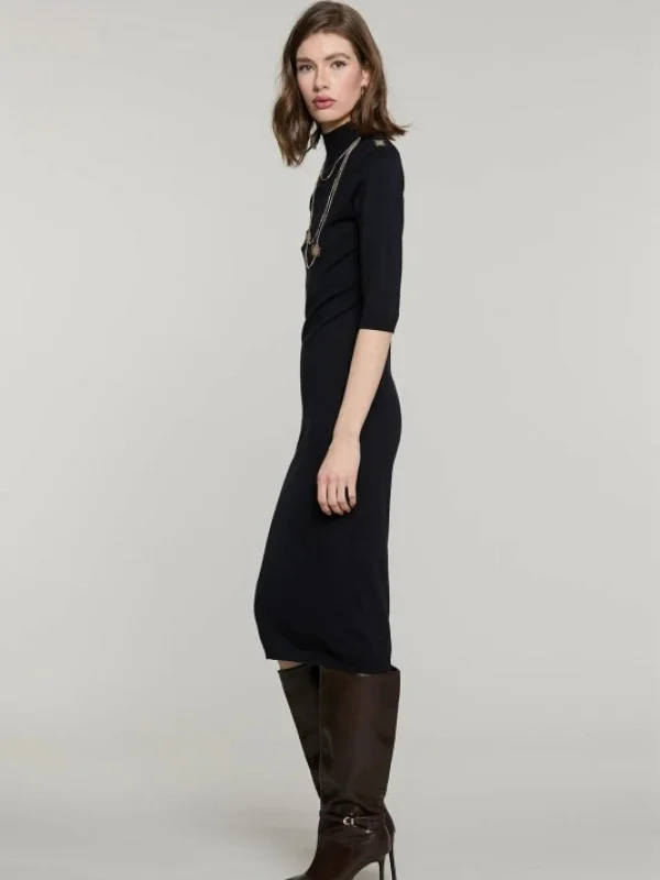VESTIDO PUNTO SUAVE MANGA CORTA
