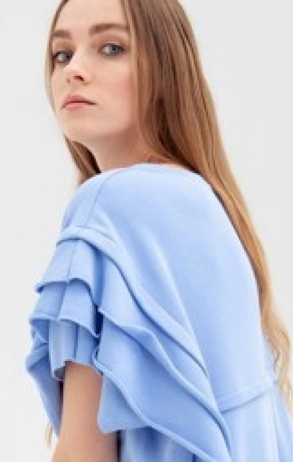 VESTIDO SUDADERA SIN MANGAS VOLANTES FRACOMINA