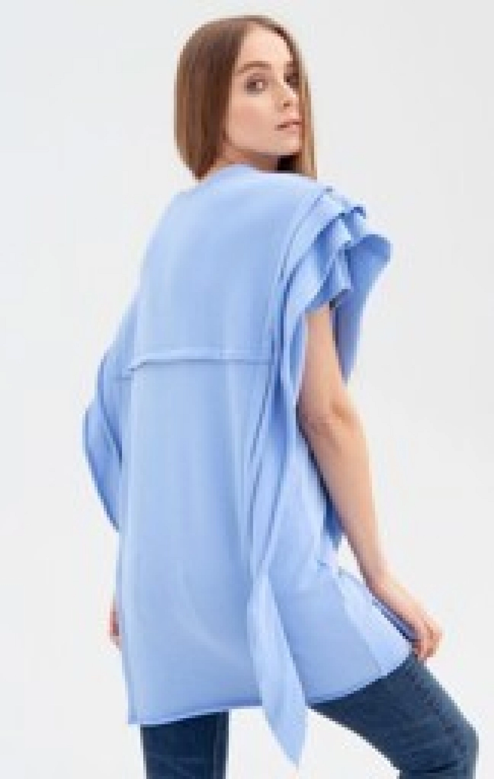 VESTIDO SUDADERA SIN MANGAS VOLANTES FRACOMINA