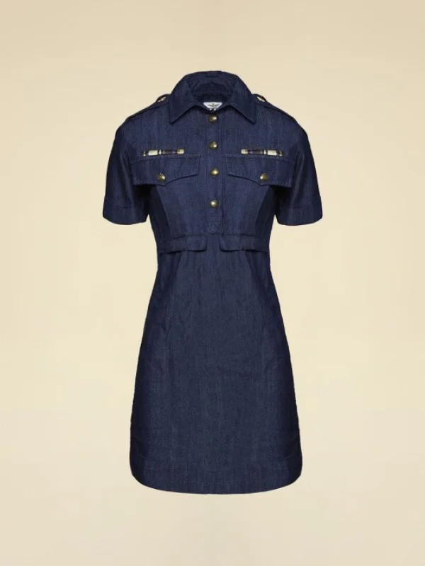 VESTIDO VAQUERO MANGA CORTA