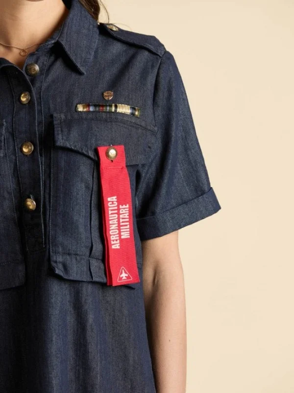 VESTIDO VAQUERO MANGA CORTA